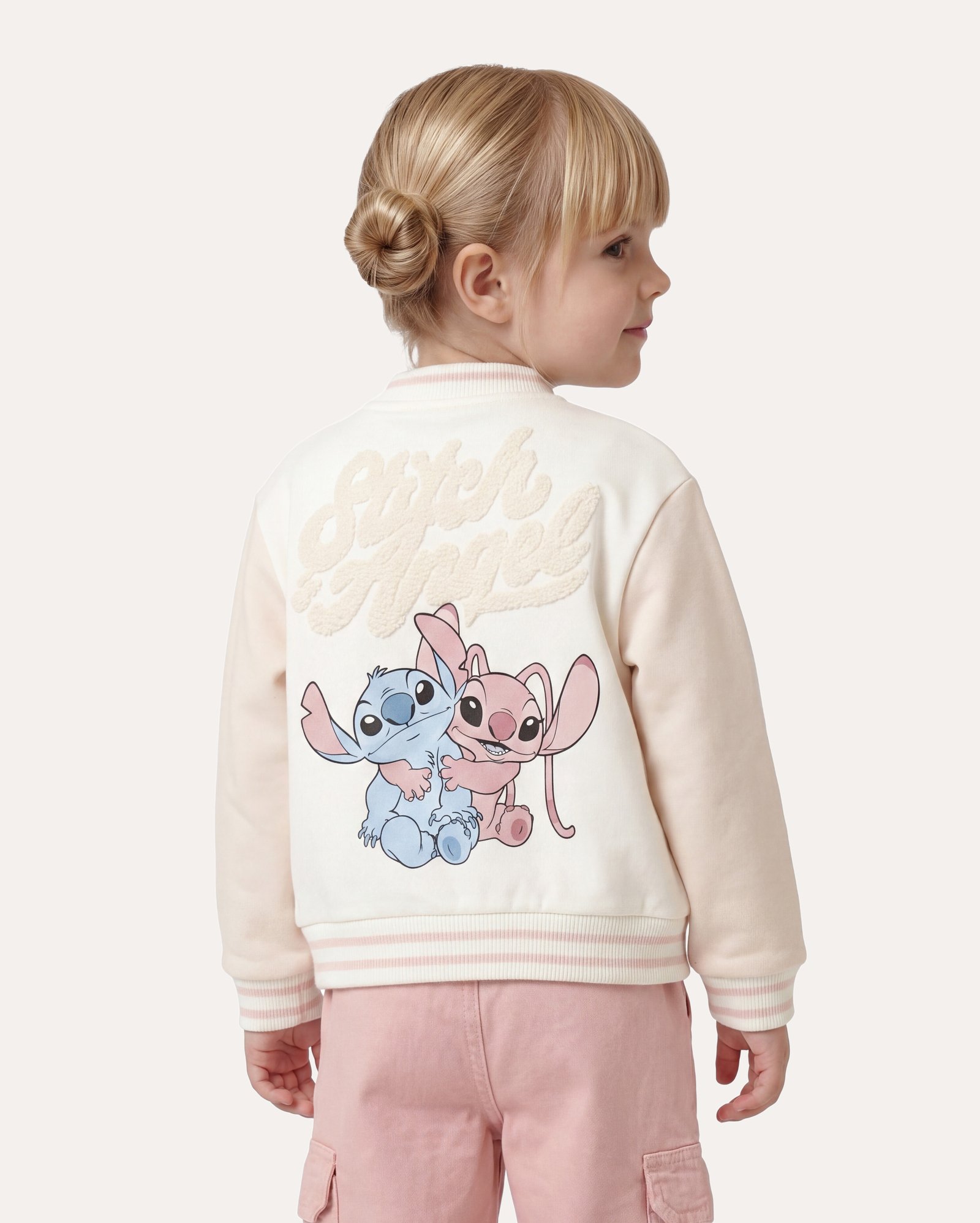Jaqueta college infantil Stitch & Angel 2-6A - off-white | Disney