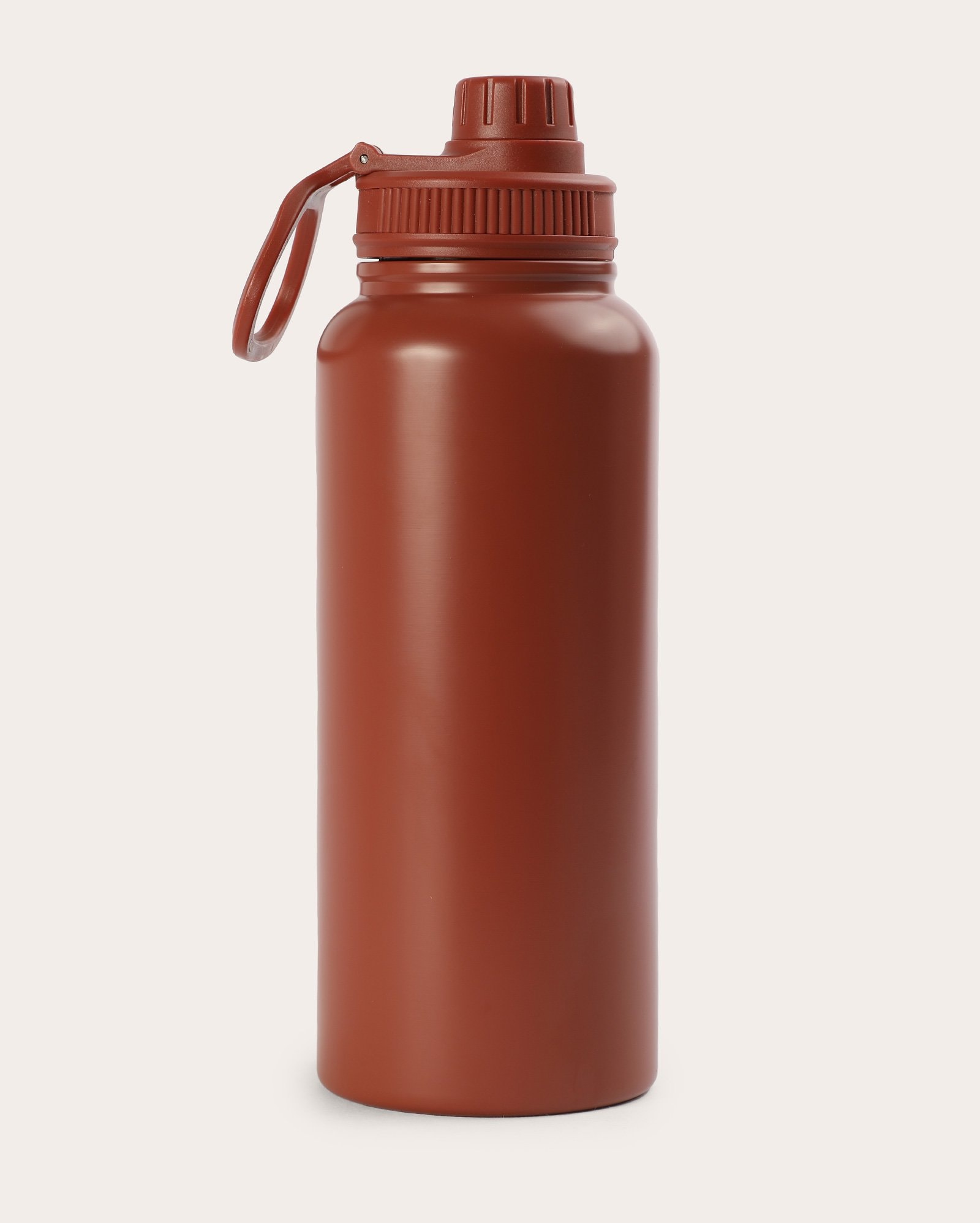 Garrafa squeeze de metal 1L lisa - marrom