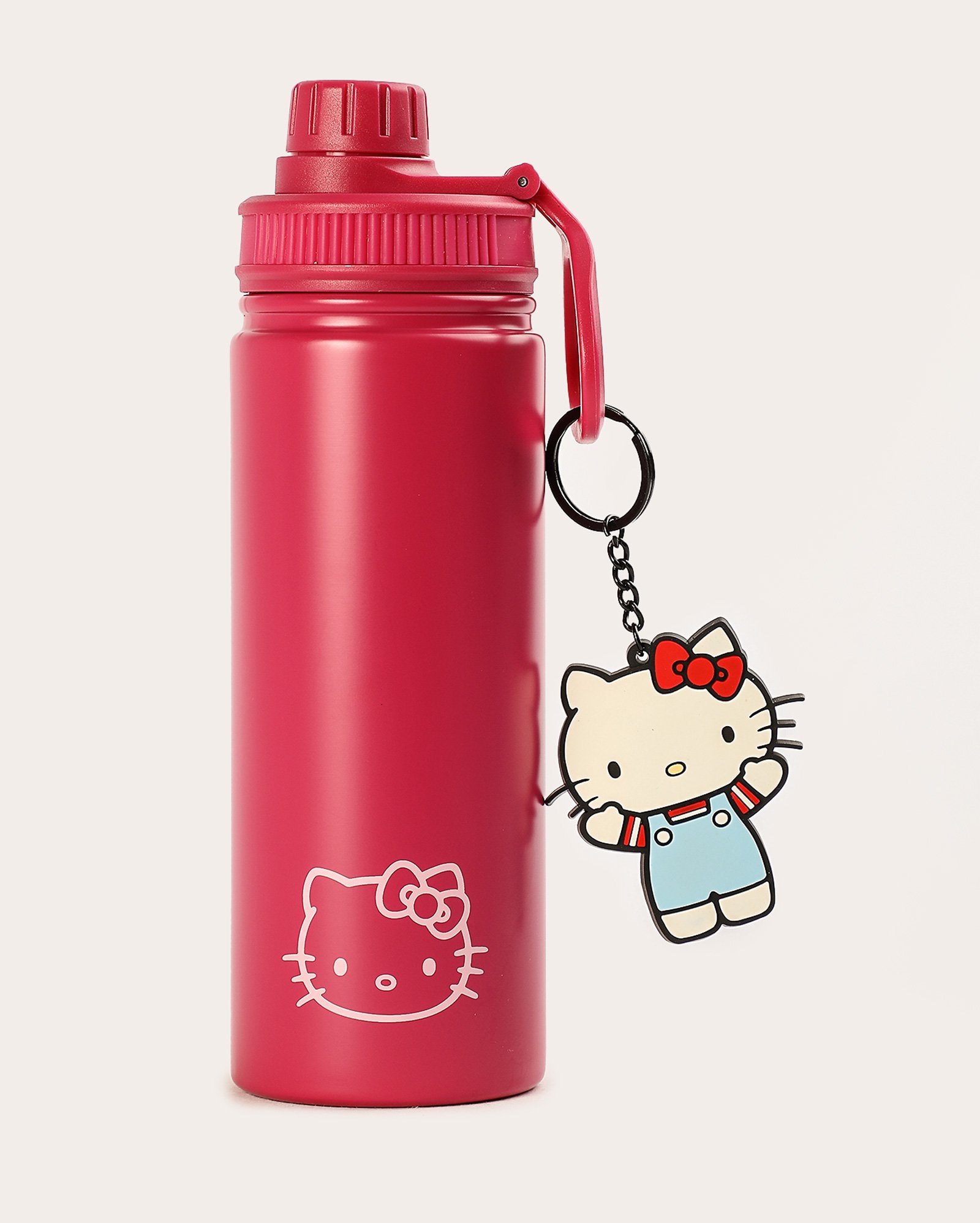 Garrafa squeeze de metal 750ml + chaveiro Hello Kitty - rosa | Sanrio