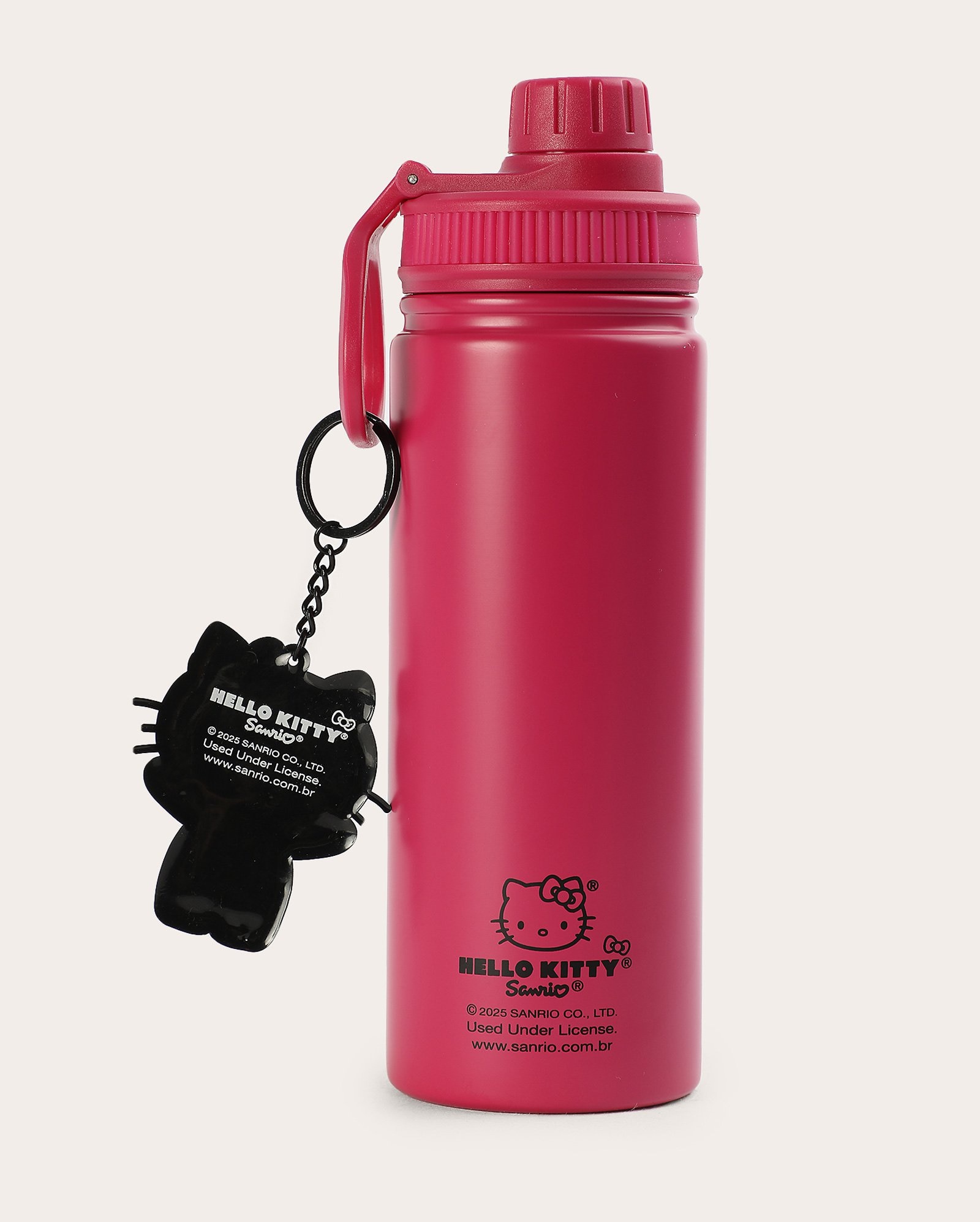 Garrafa squeeze de metal 750ml + chaveiro Hello Kitty - rosa | Sanrio