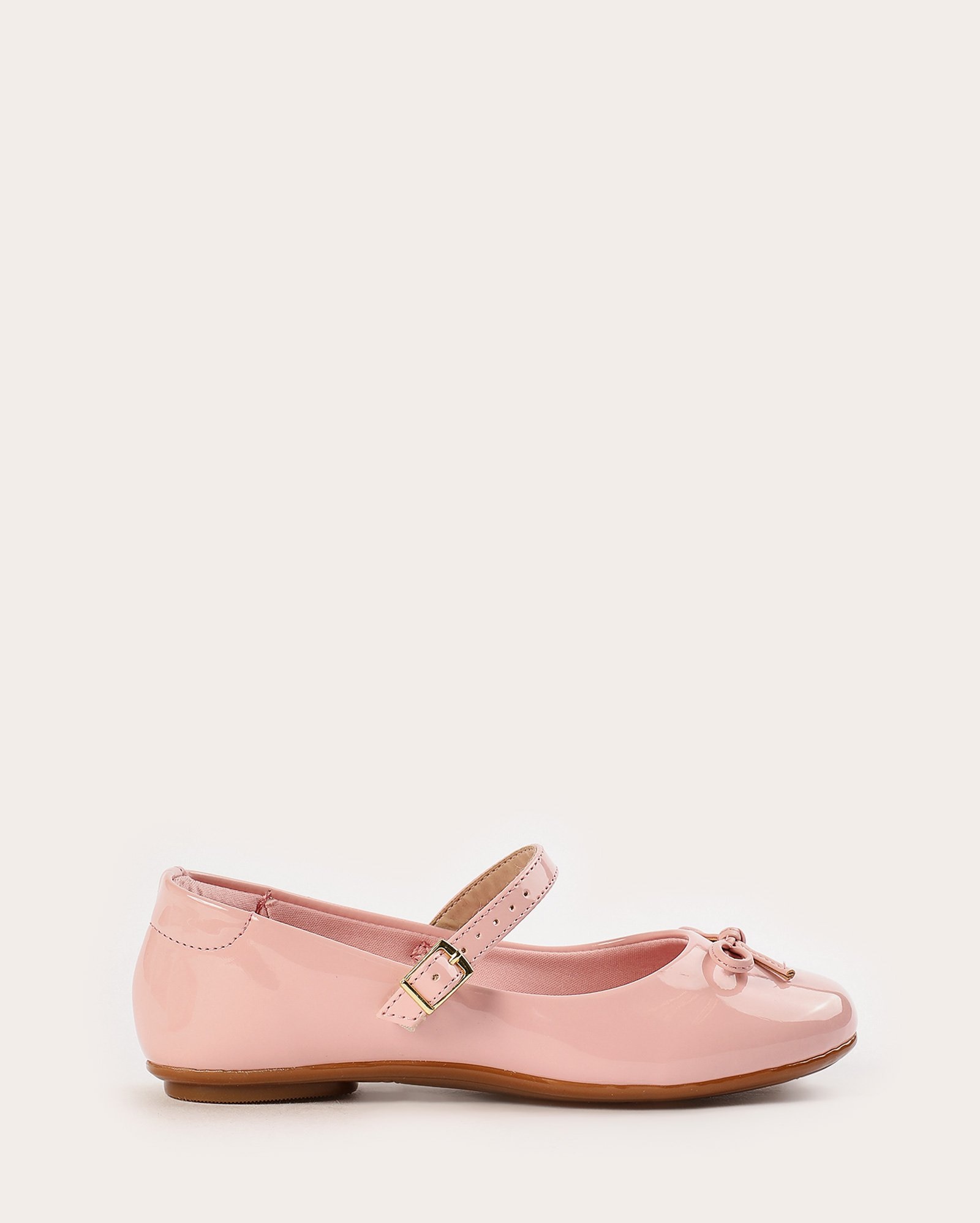 Sapatilha infantil com fivela e mini laço - Rosa Claro | Molekinha