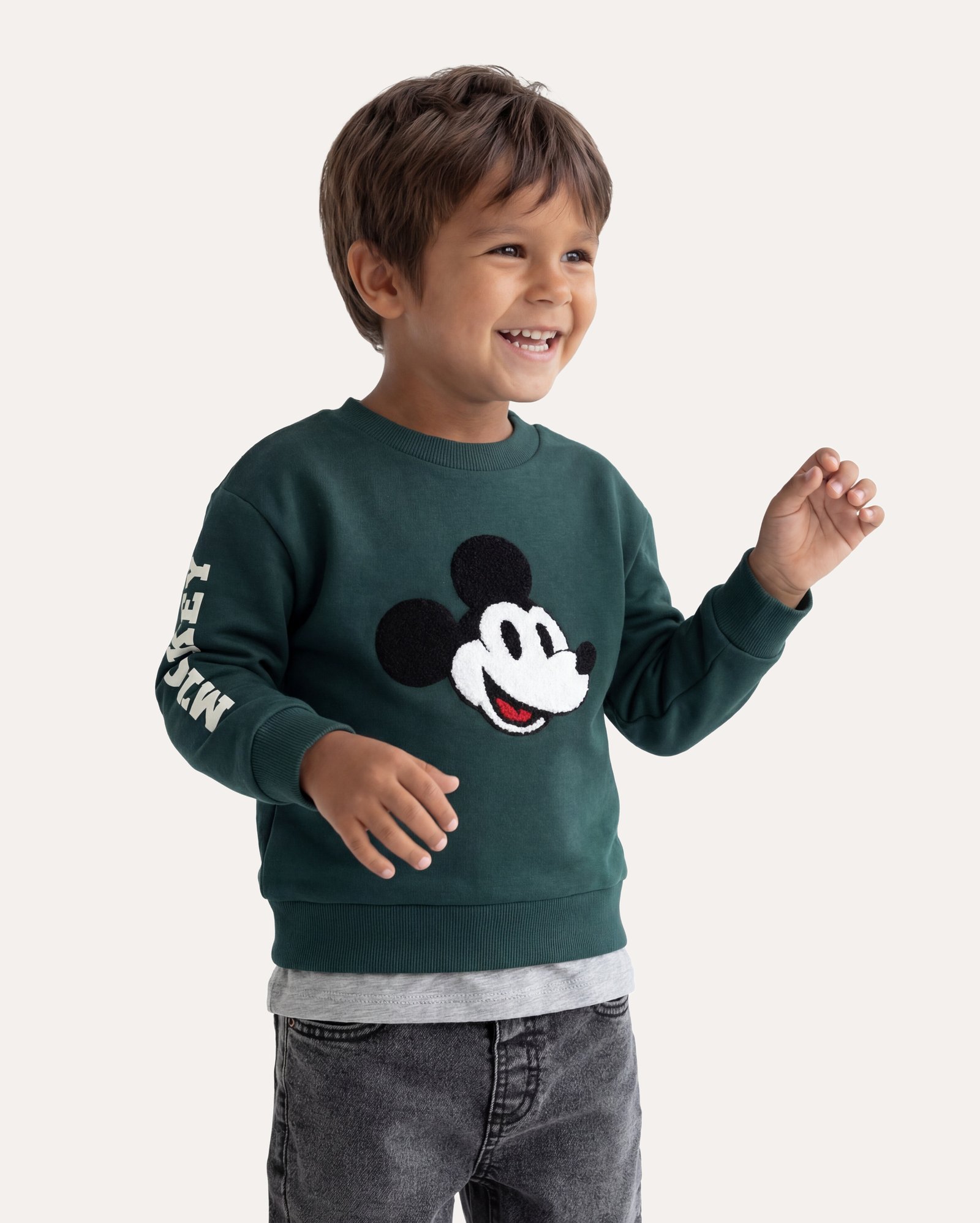 Blusa de moletom infantil Mickey com felpa 1-5A - verde | Disney