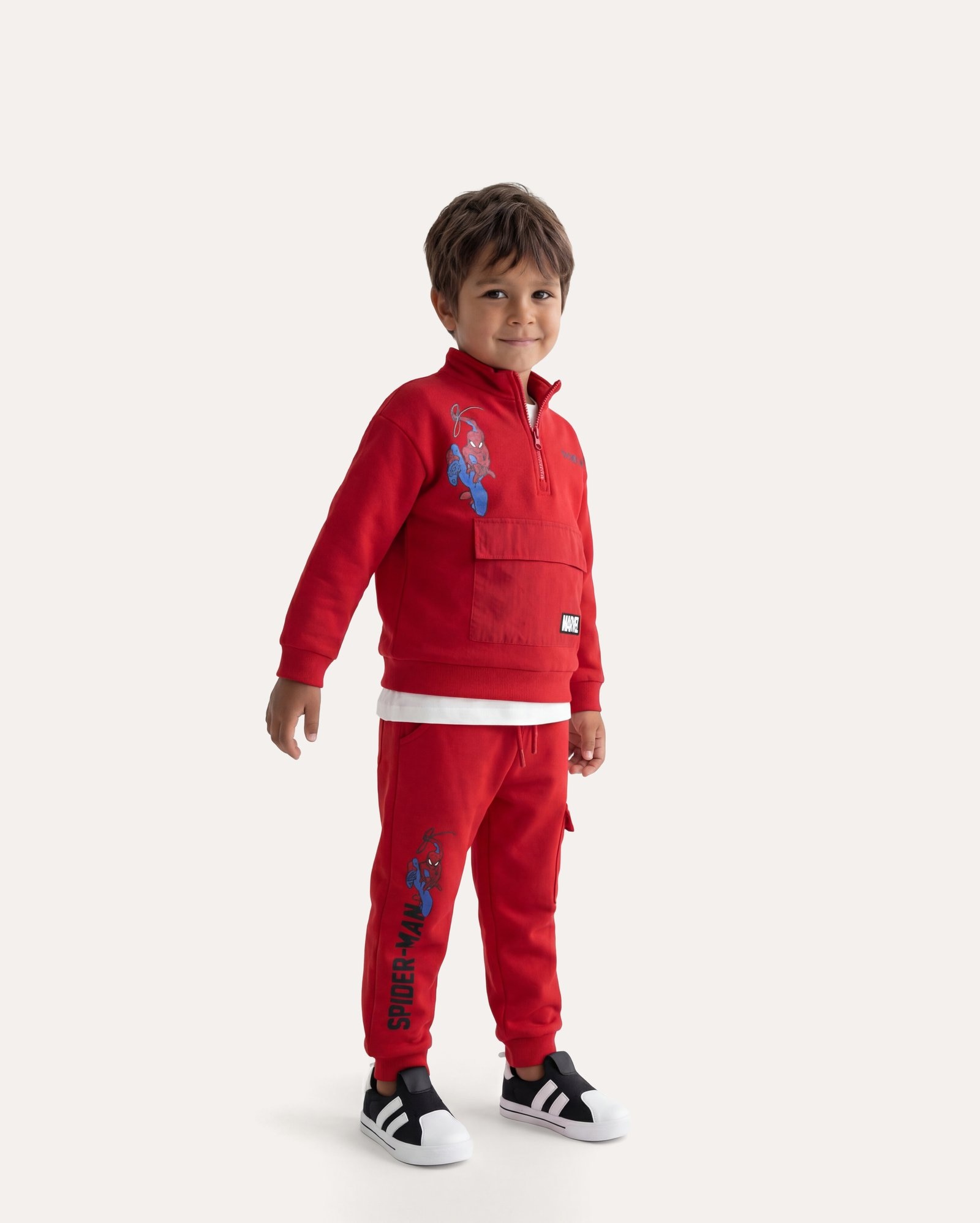 Calça moletom infantil Homem-Aranha com felpa 3-9A - vermelho | Marvel