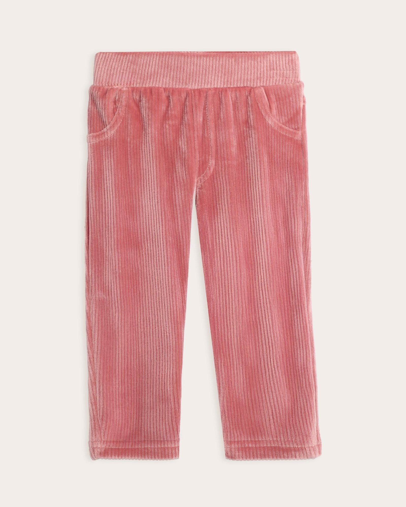 Calça bebê veludo cotelê - Rosa