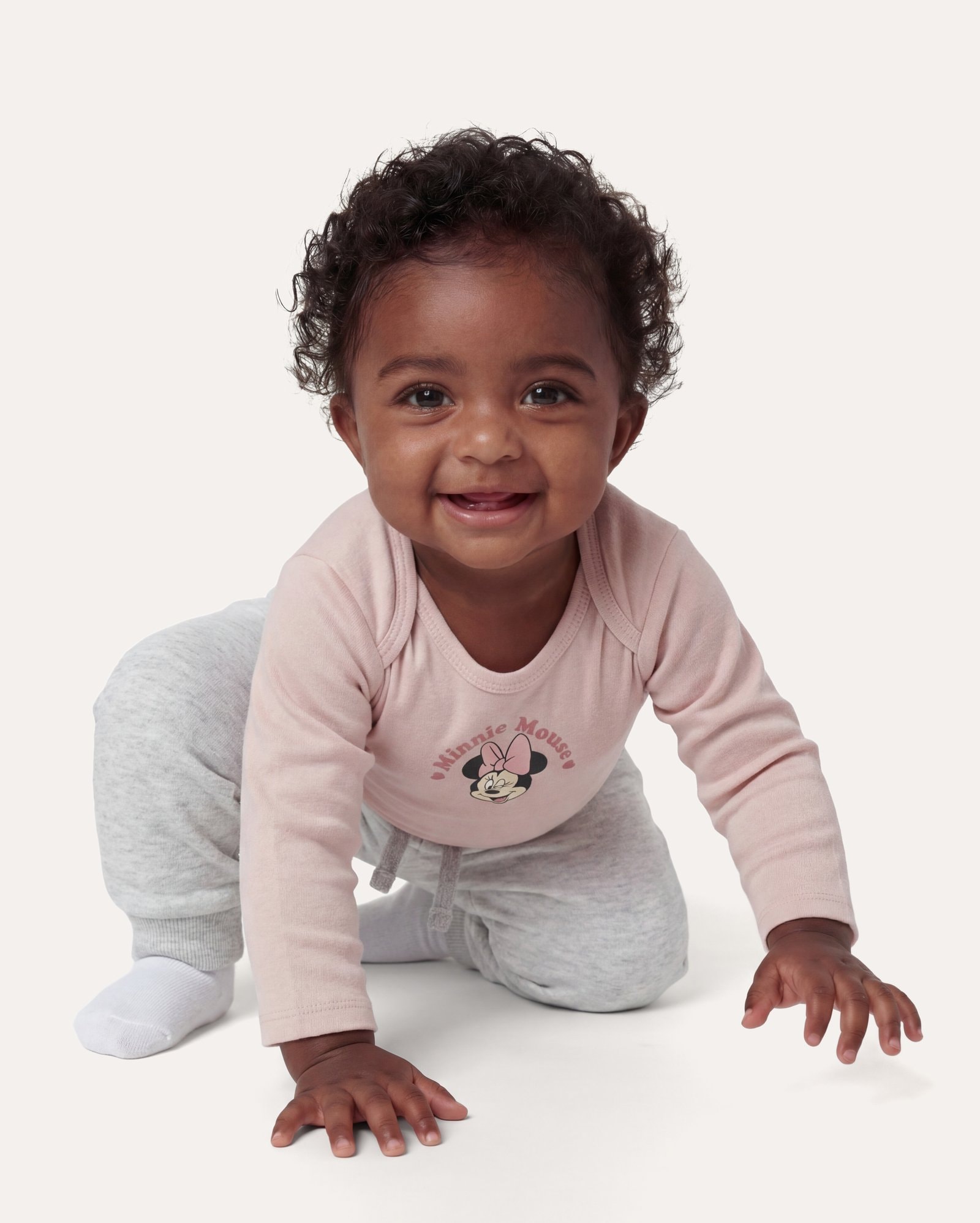Body bebê manga longa Minnie - rosa | Disney