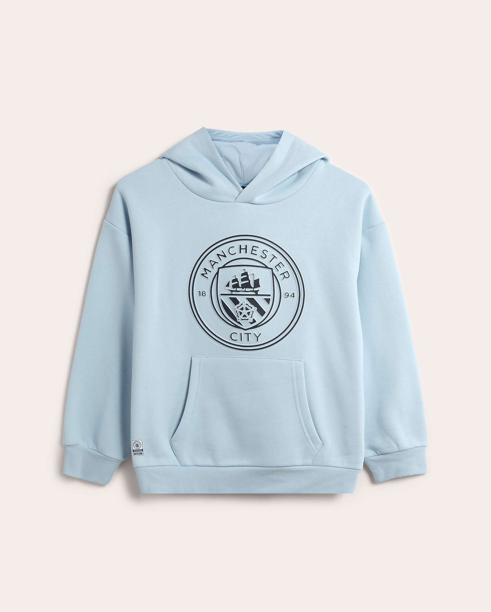 Blusa moletom infantil futebol Manchester City sem felpa 6-14A - azul