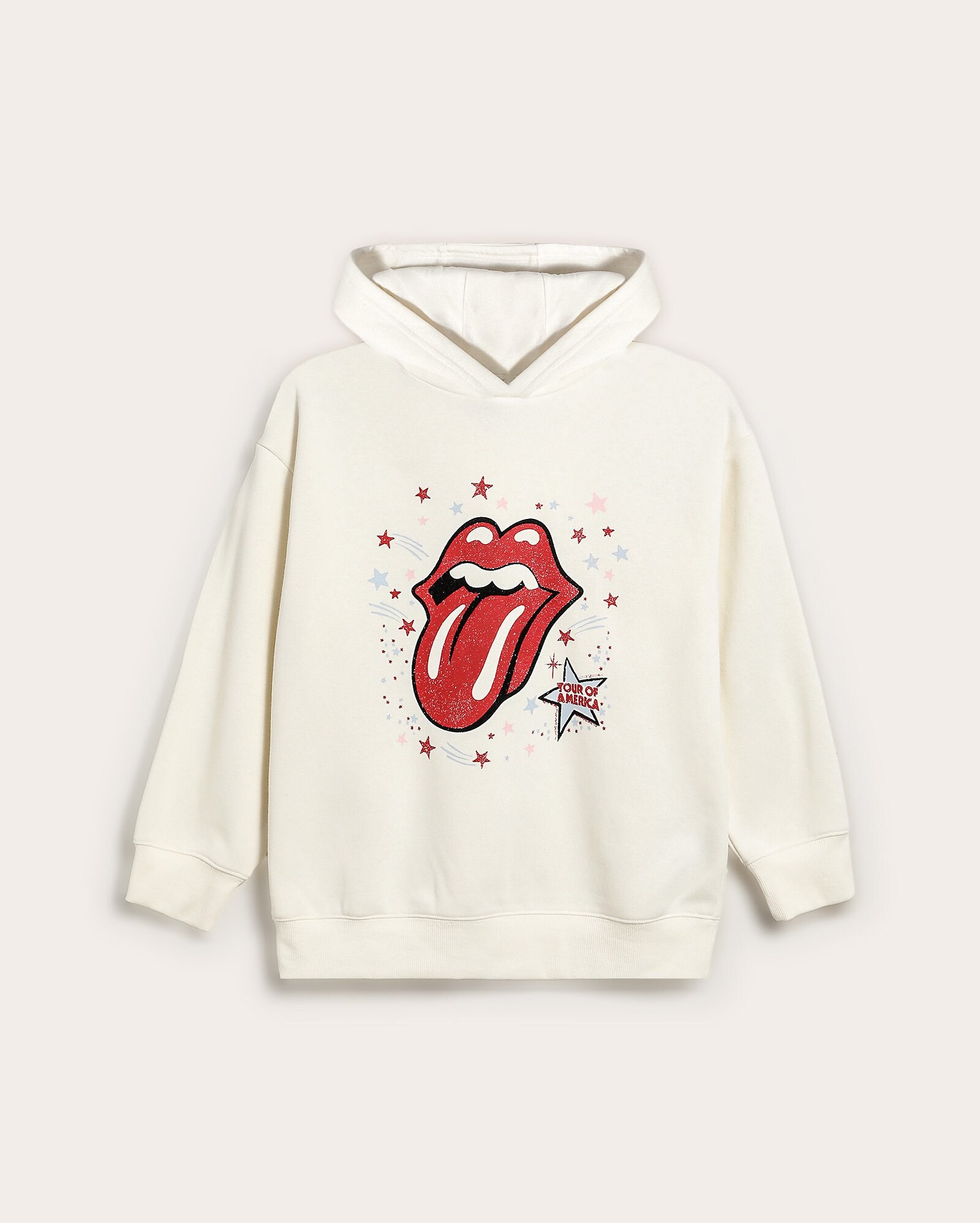 Blusa de moletom infantil Rolling Stones 9-14A - off-white