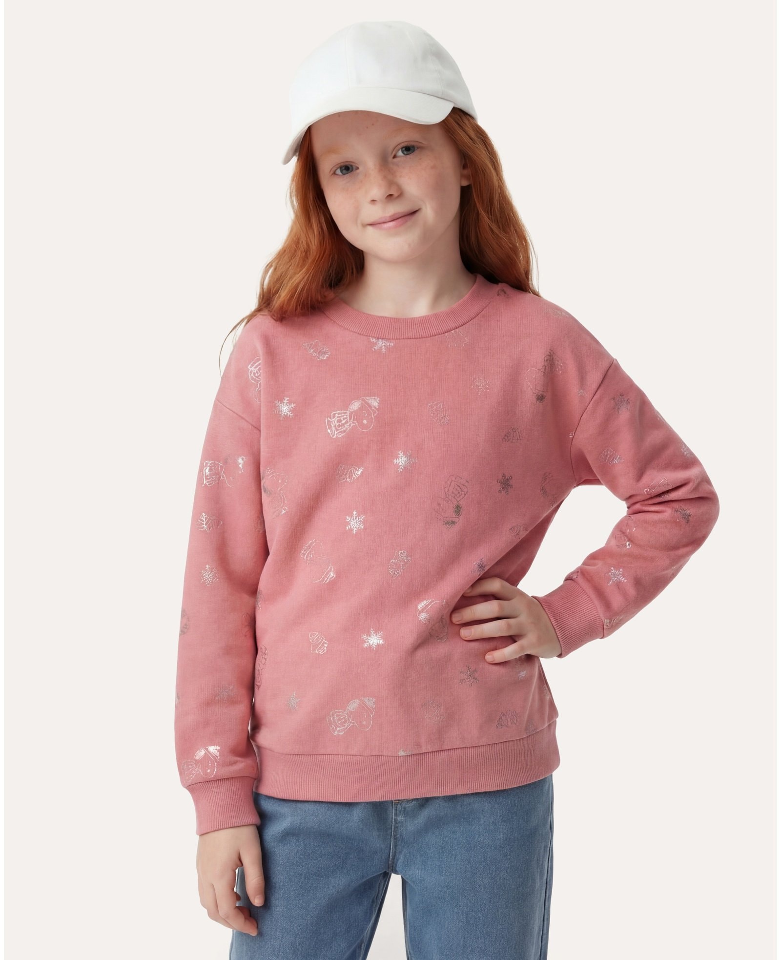 Blusa de moletom infantil Snoopy com felpa 6-14A - rosa | Peanuts