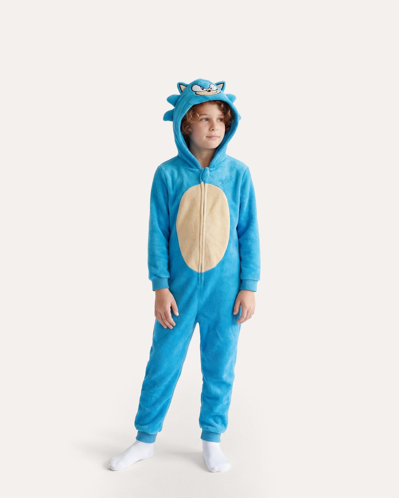 Macacão pijama infantil de fleece Sonic 5-14A - azul | SEGA