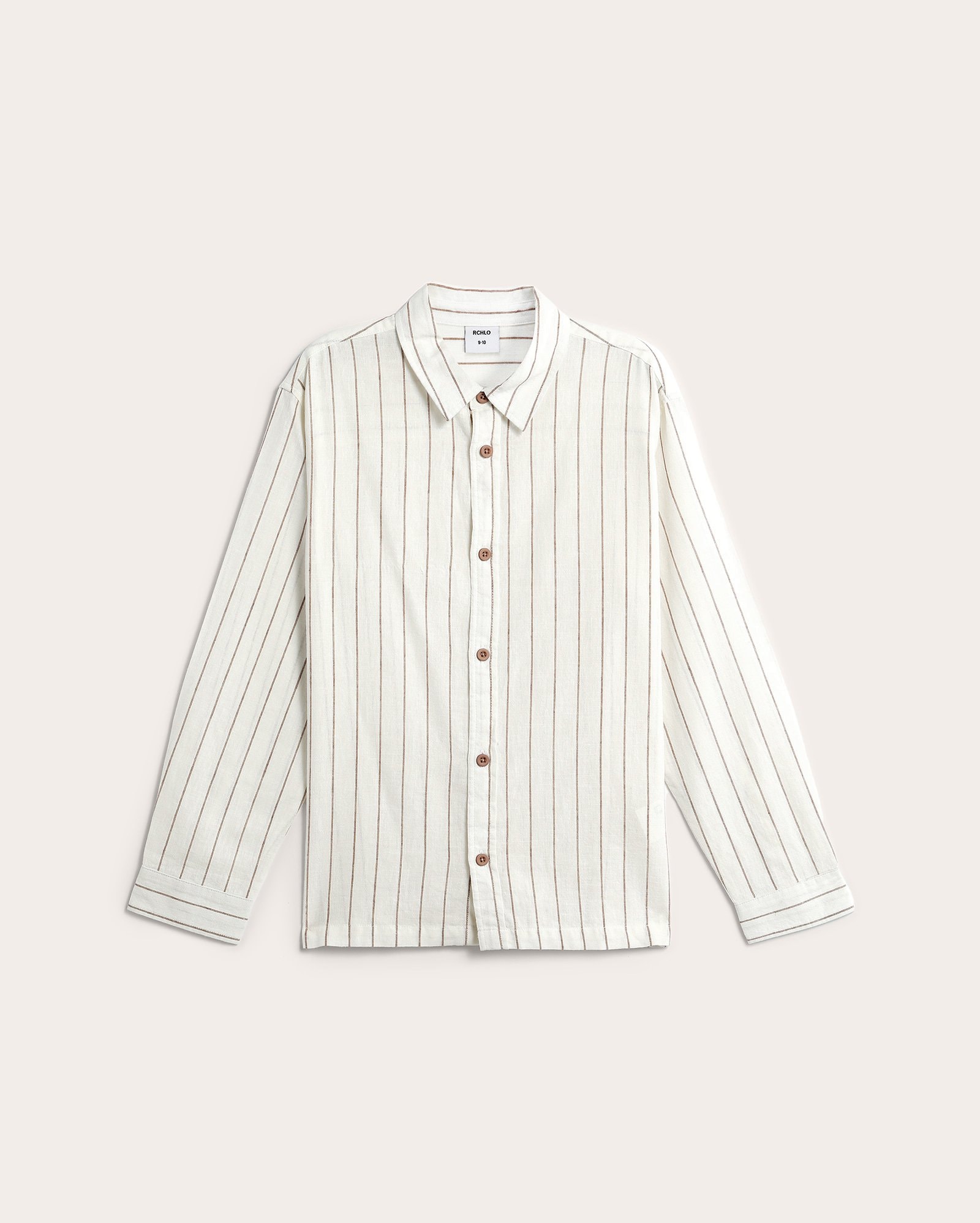 Camisa infantil casual listrada 6-14A - branca