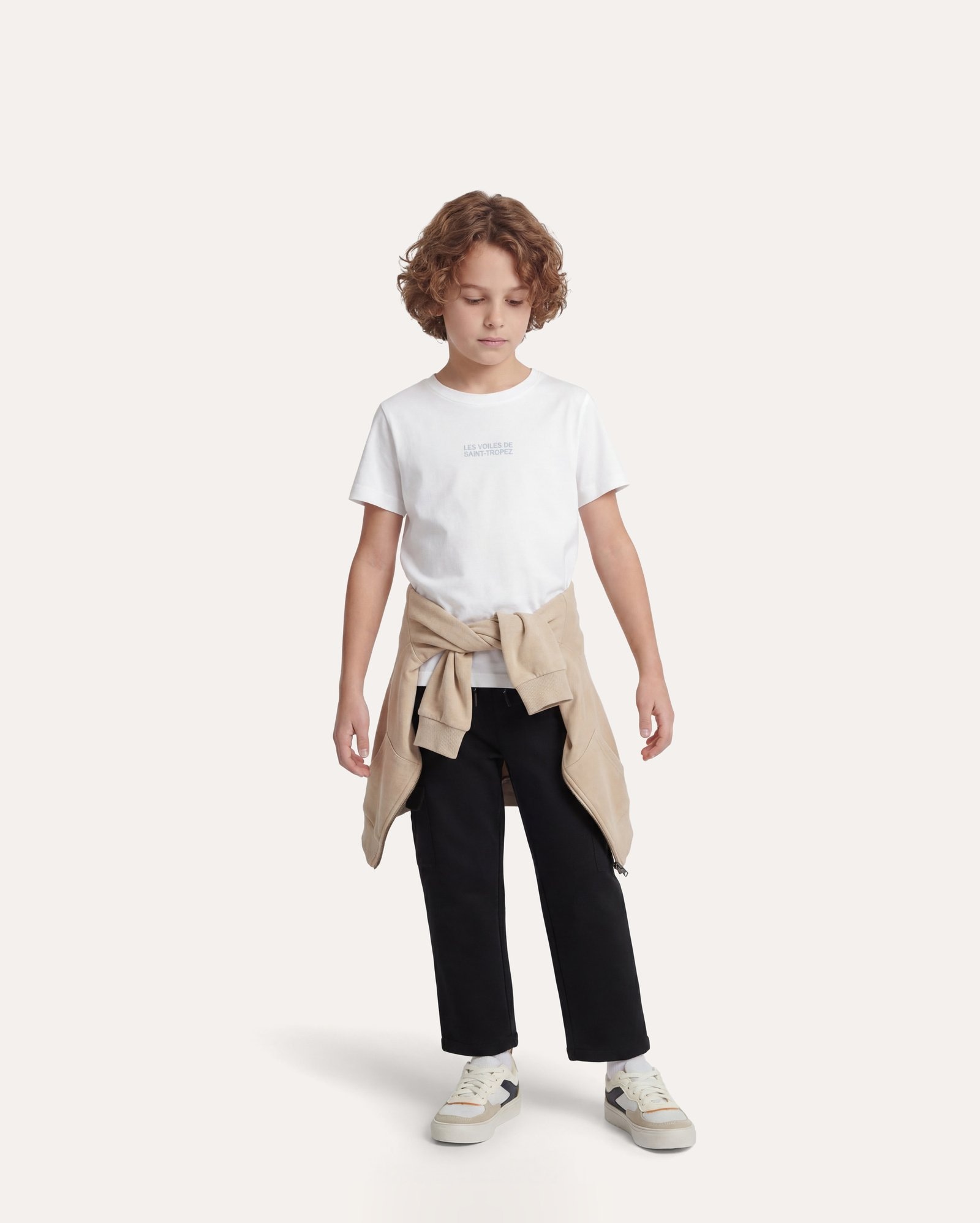 Calça de moletom infantil cargo 6-14A - Preto