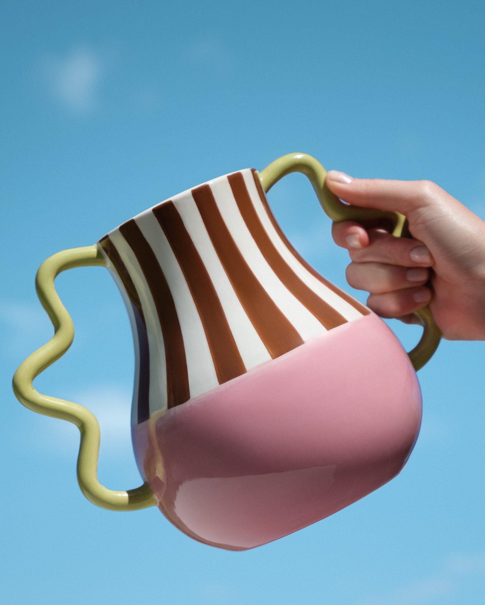 Vaso de cerâmica pintado à mão Triya