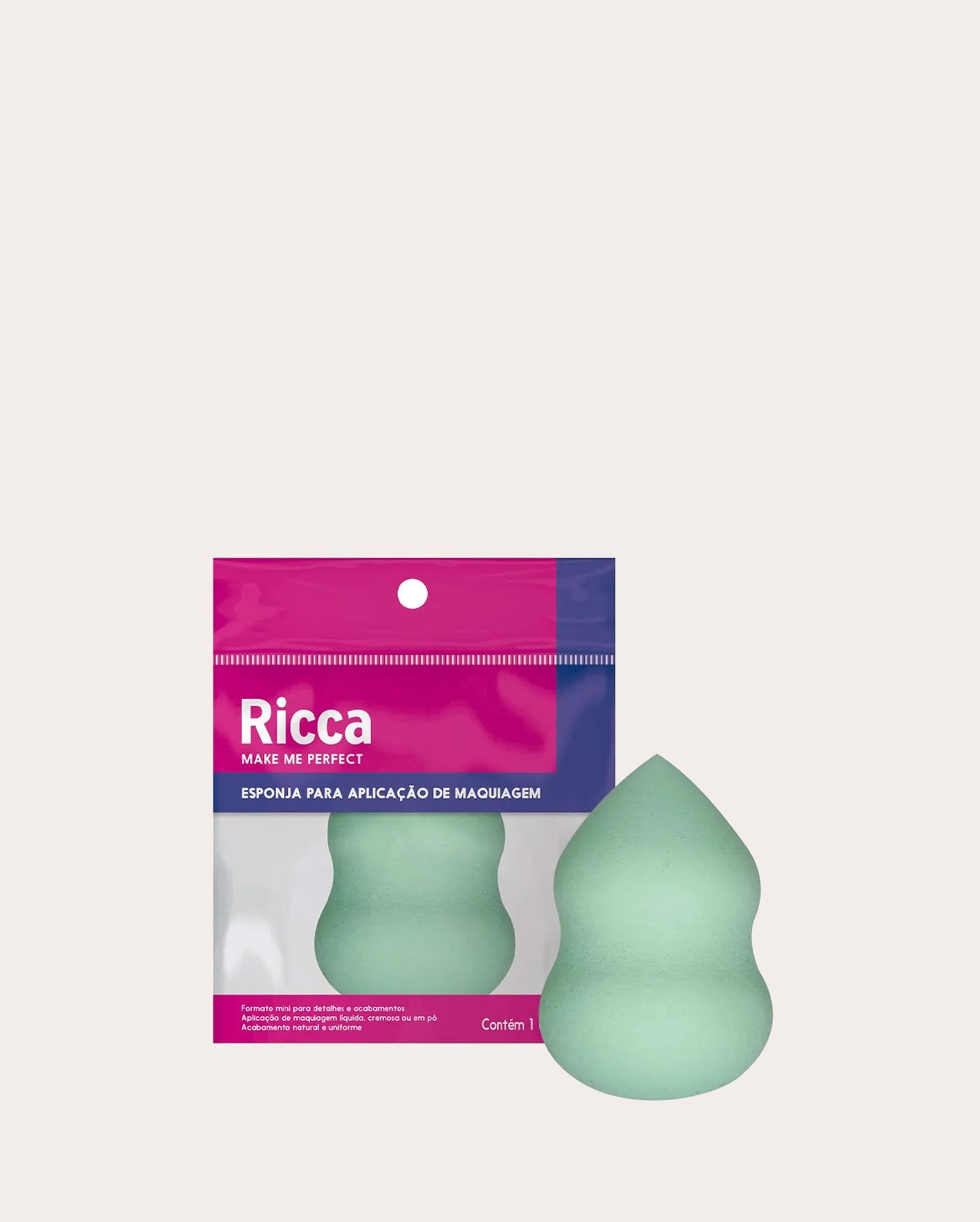 Esponja de maquiagem Perfect Curved Shape verde | Ricca