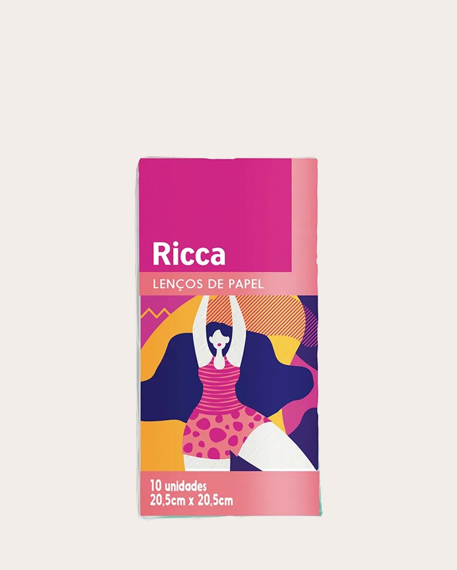 Kit lenço de papel 10 unidades mini multicor | Ricca
