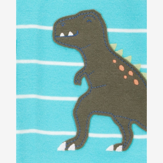 Macacão pijama bebê pezinho dinossauro azul | Carter's