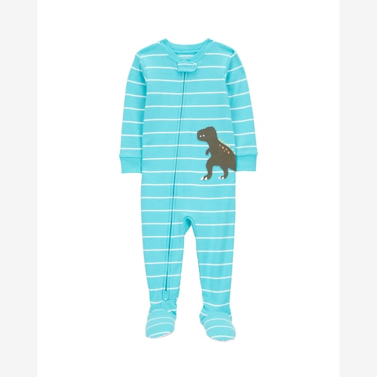 Macacão pijama bebê pezinhos dinossauro azul | Carter's