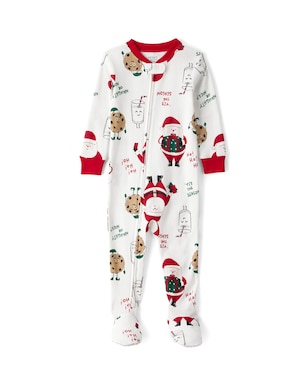 Macacão pijama bebê pezinhos natalino branco | Carter's