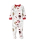 Macacão pijama bebê pezinhos natalino branco | Carter's