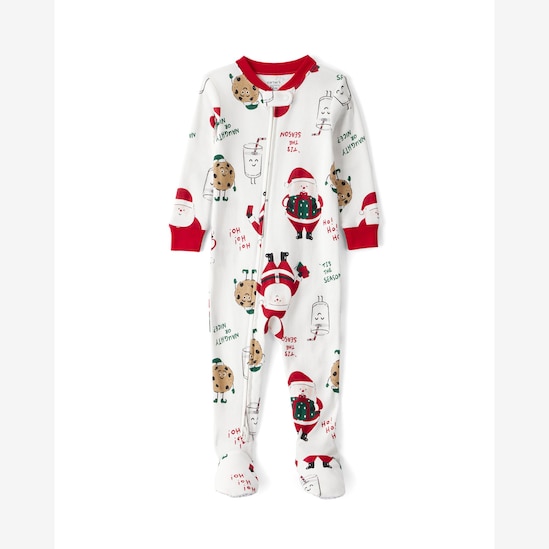 Macacão pijama bebê pezinhos natalino branco | Carter's