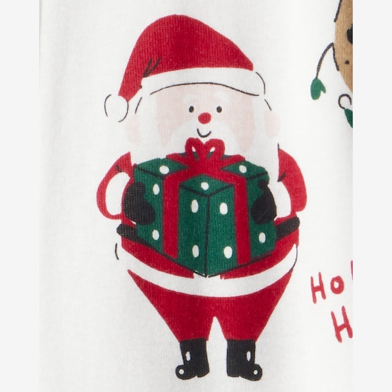 Macacão pijama bebê pezinhos natalino branco | Carter's