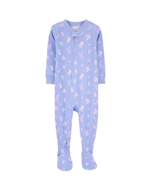 Macacão pijama bebê pezinhos algas marinhas lilás | Carter's
