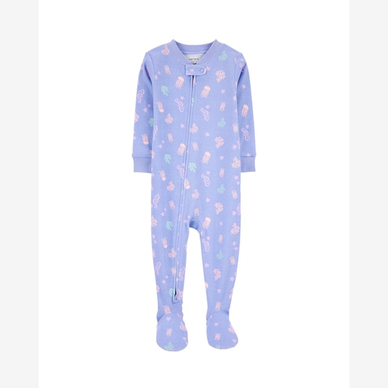 Macacão pijama bebê pezinhos algas marinhas lilás | Carter's