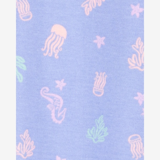 Macacão pijama bebê pezinhos algas marinhas lilás | Carter's