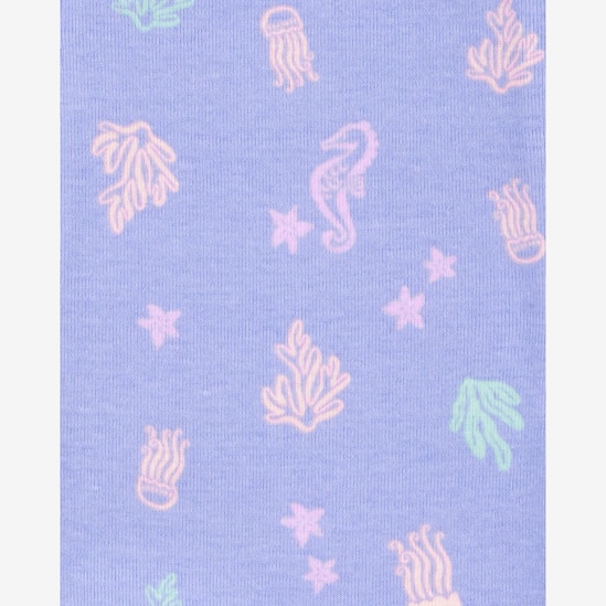 Macacão pijama infantil algas marinhas lilás | Carter's