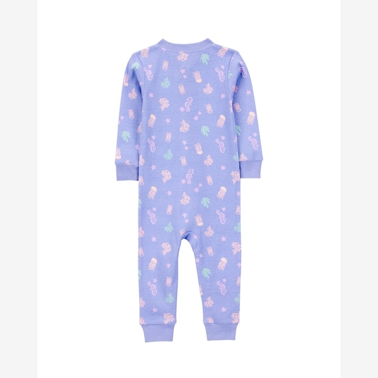 Macacão pijama infantil algas marinhas lilás | Carter's