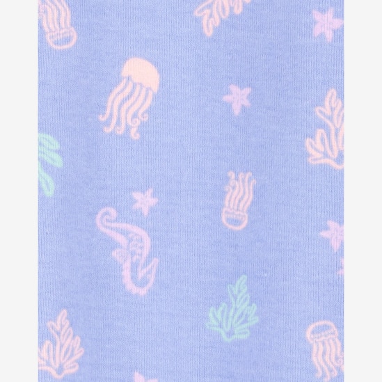Macacão pijama infantil pezinhos algas marinhas lilás | Carter's