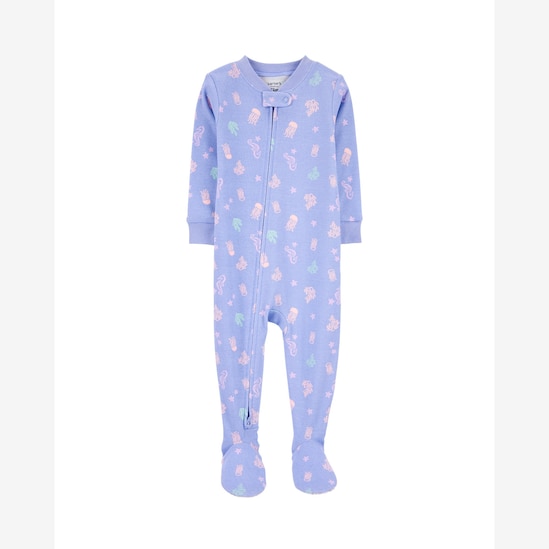 Macacão pijama infantil pezinhos algas marinhas lilás | Carter's