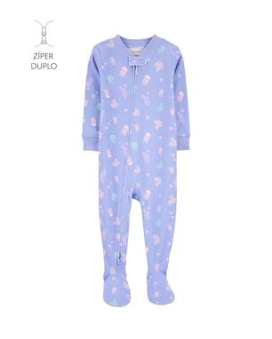 Macacão pijama infantil pezinhos algas marinhas lilás | Carter's
