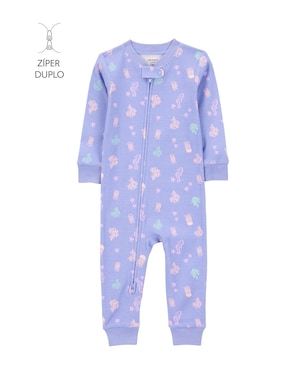 Macacão pijama bebê algas marinhas lilás | Carter's