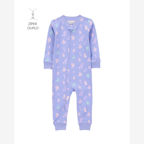 Macacão pijama bebê algas marinhas lilás | Carter's