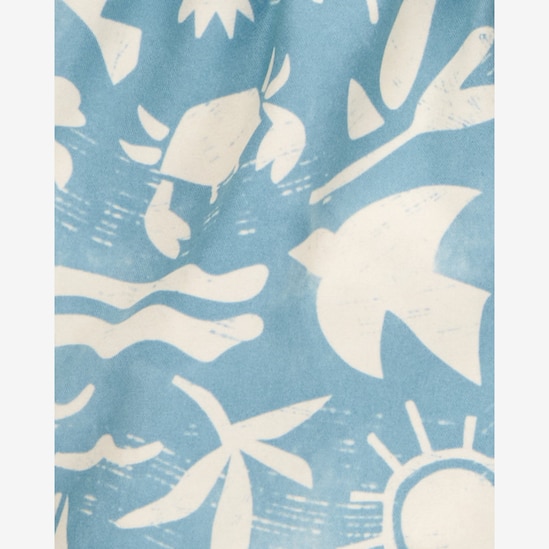 Conjunto praia bebê 3 peças beach vibes chapéu azul | Carter's
