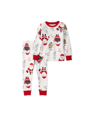 Conjunto longo infantil 2 peças Natal branco | Carter's