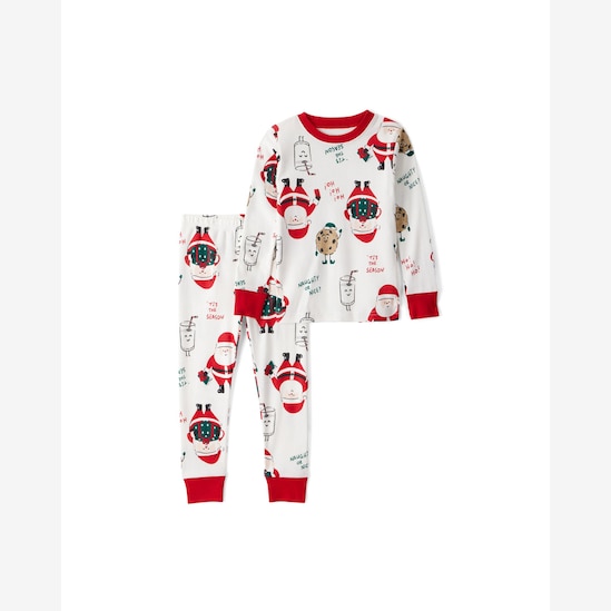 Conjunto longo infantil 2 peças Natal branco | Carter's