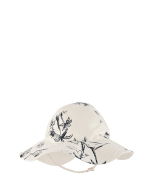 Chapéu bebê bucket com cordão estampado off-white | Carter's