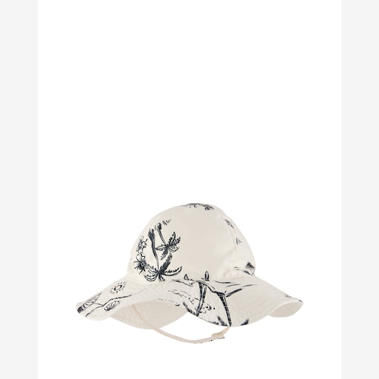 Chapéu bebê bucket com cordão estampado off-white | Carter's