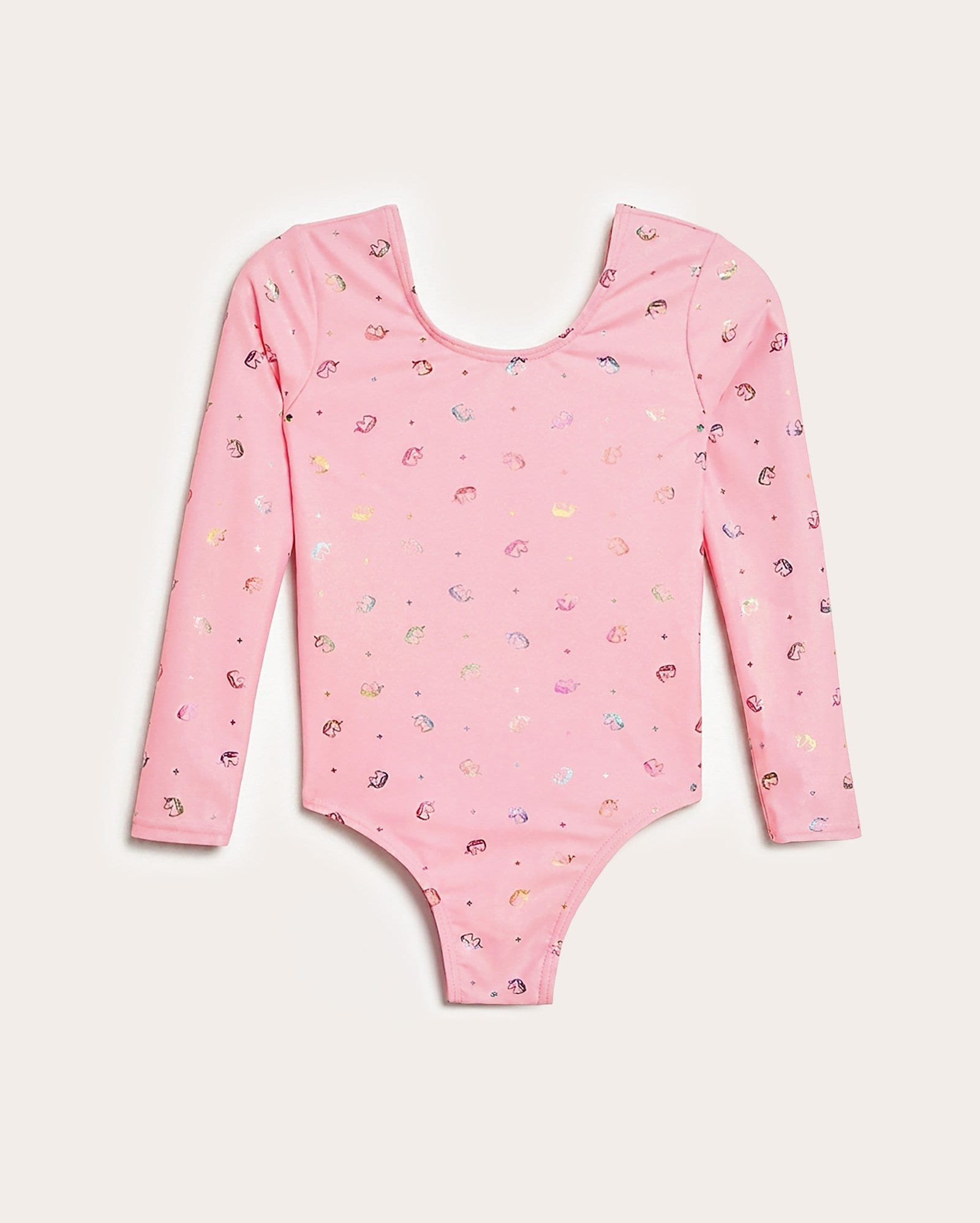 Maiô infantil manga longa estampado 1-6A - Rosa