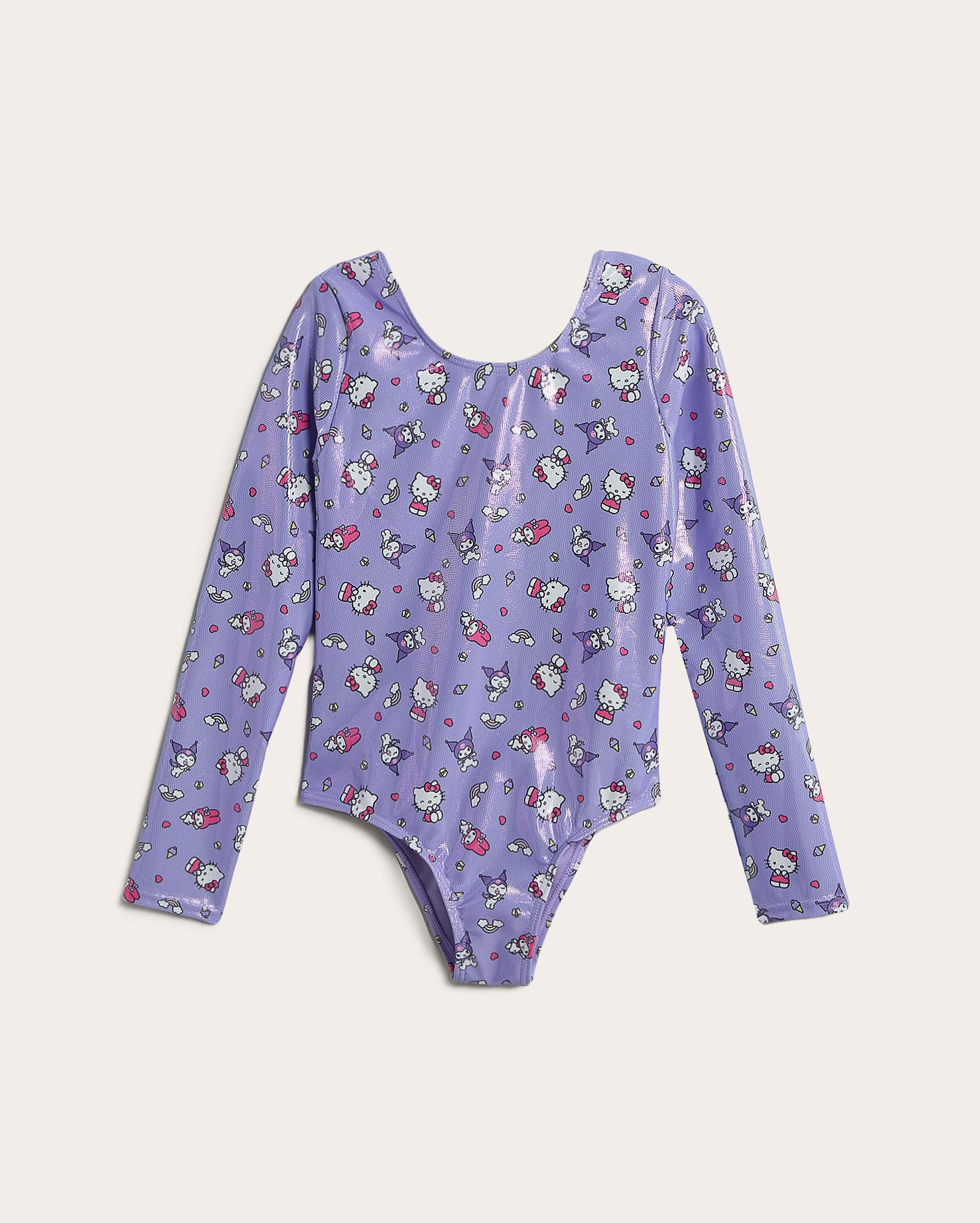 Maiô infantil Hello Kitty metalizado 5-12A - lilás | Sanrio