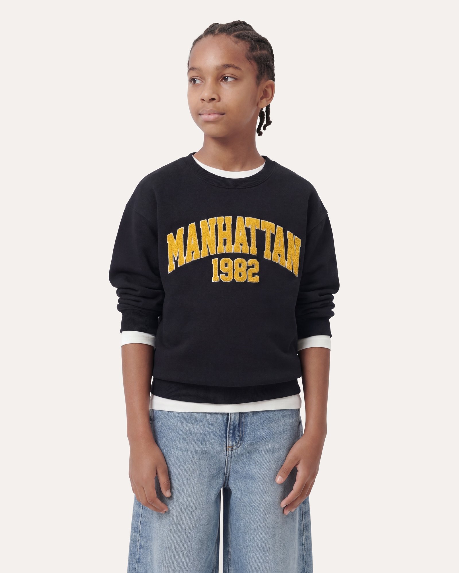 Blusa moletom infantil Manhattam com felpa 6-14A - azul