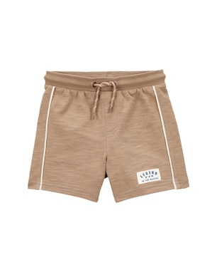Bermuda infantil de moletom com amarração marrom | Carter's