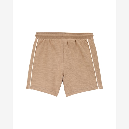 Bermuda infantil de moletom com amarração marrom | Carter's