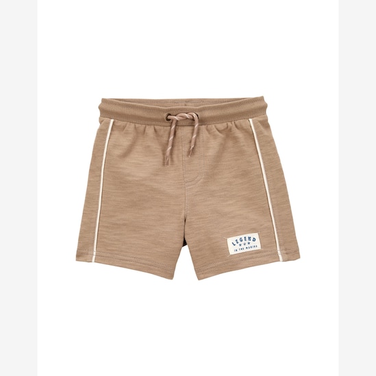 Bermuda infantil de moletom com amarração marrom | Carter's