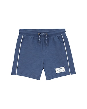 Bermuda infantil de moletom com amarração azul | Carter's
