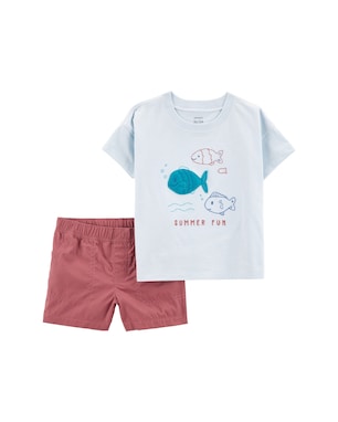 Conjunto curto infantil 2 peças peixes do mar multicor | Carter's