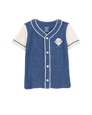 Camiseta infantil esportiva mescla azul | Carter's