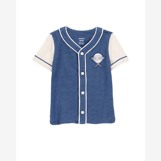 Camiseta infantil esportiva mescla azul | Carter's