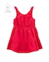 Vestido infantil evasê texturizado com laço vermelho | Carter's